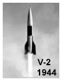 Cohete misil de la Segunda Guerra.